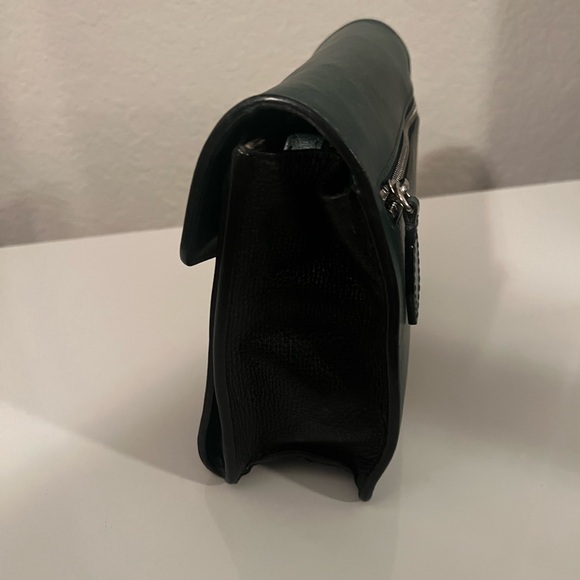 Burberry Dark Green/Black Macken Leather Handbag - Picture 3 of 8